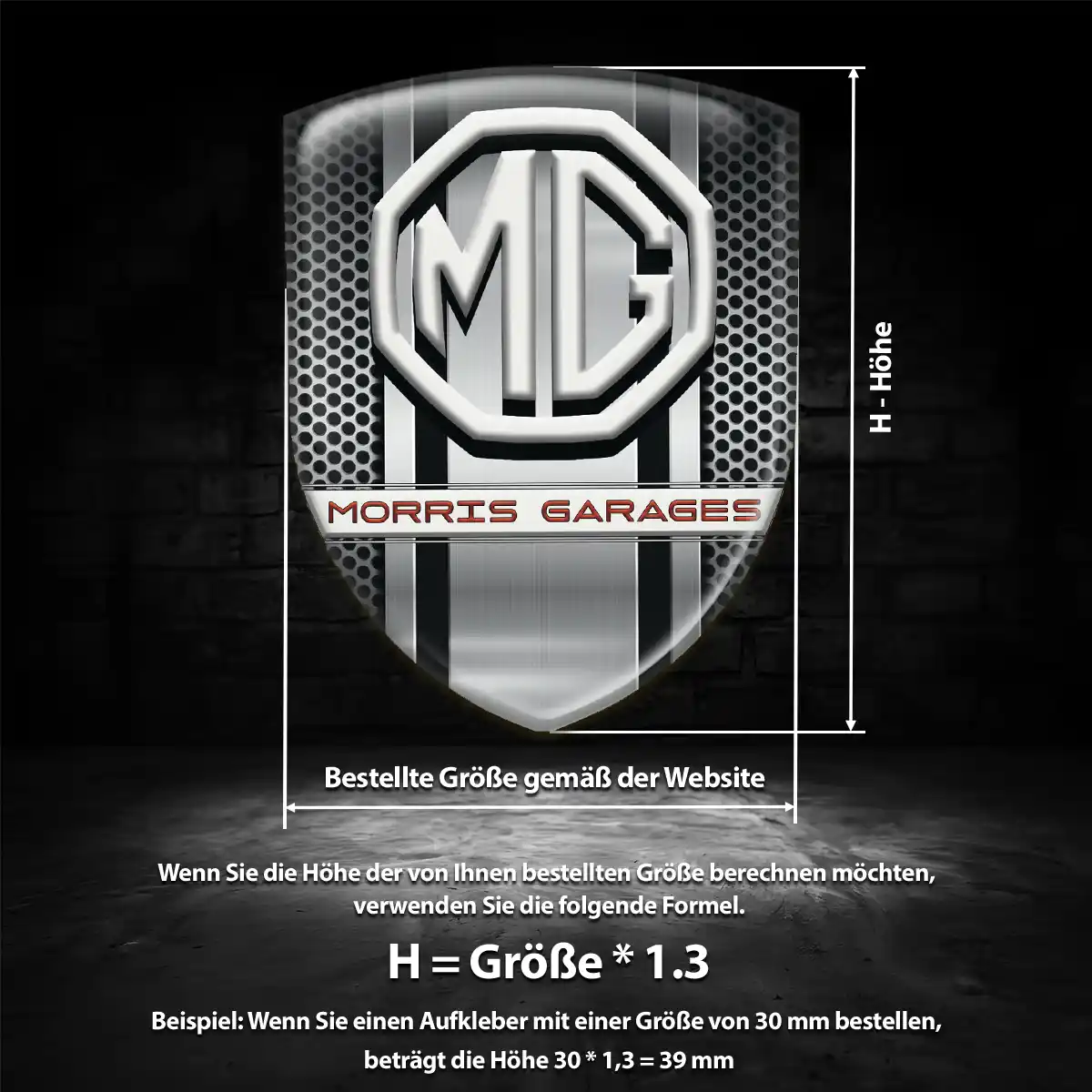 MG Aufkleber Emblem Auto Elegantes Design