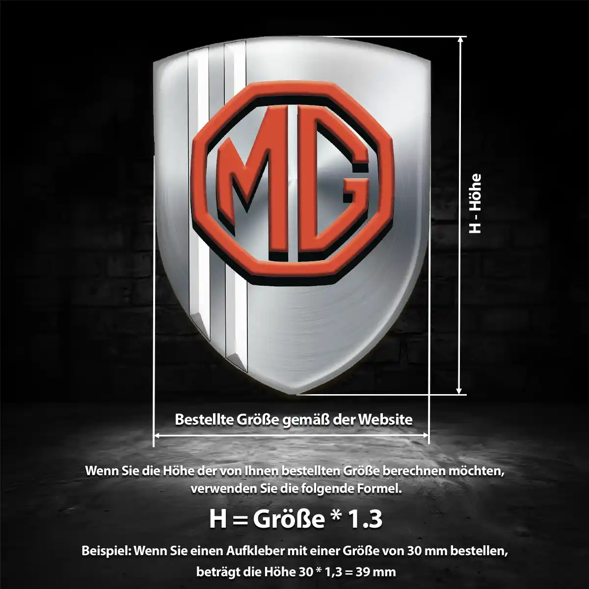 MG Aufkleber Emblem Auto Luxus-Edition