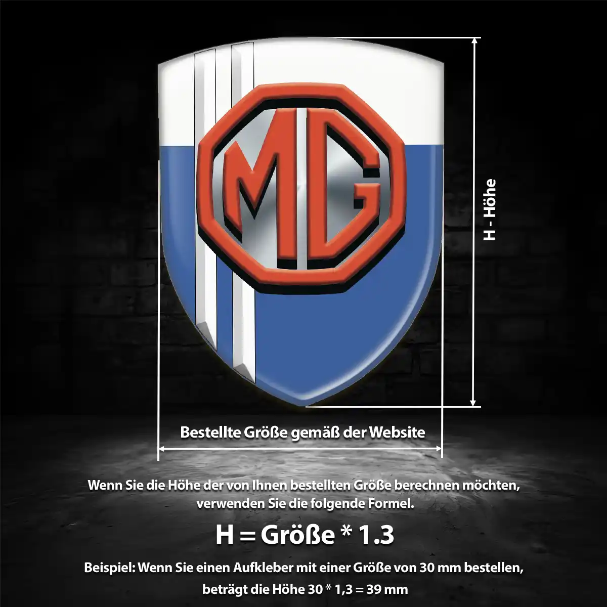 MG Aufkleber Emblem Auto Markenedition