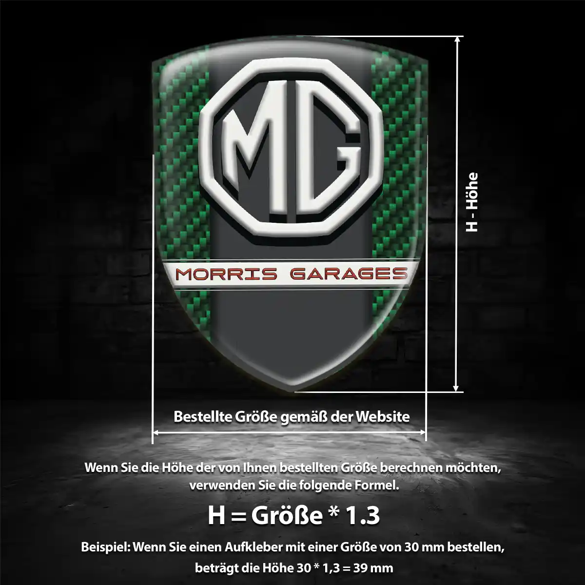 MG Aufkleber Emblem Auto Premium-Edition
