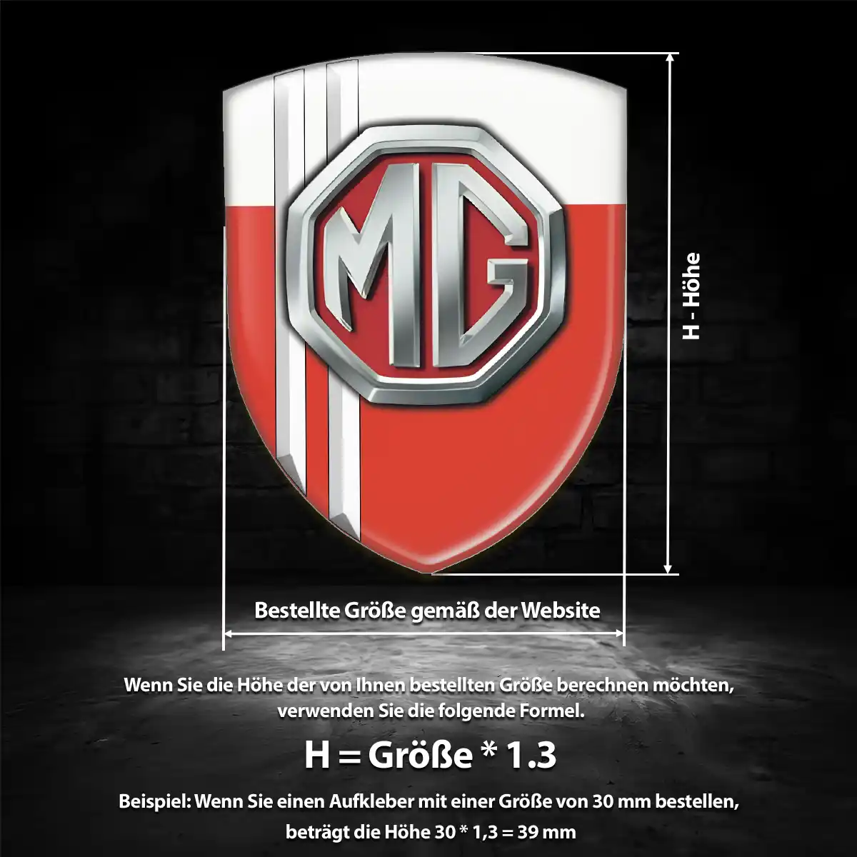 MG Aufkleber Emblem Auto Stilvolles Design
