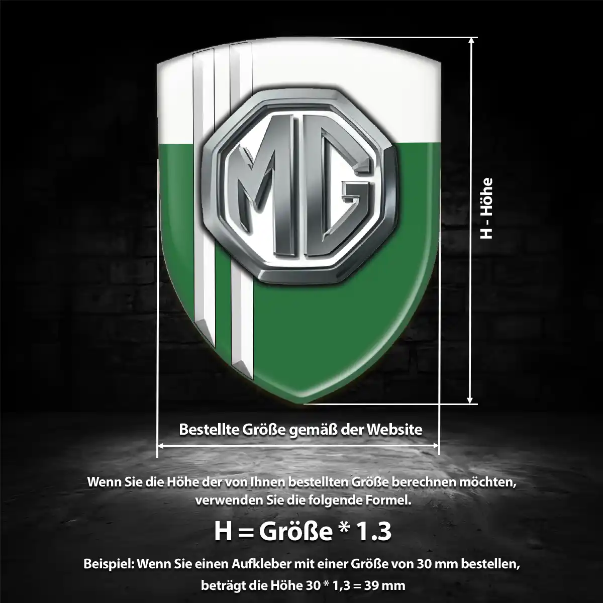 MG Aufkleber Emblem Hohe Qualität