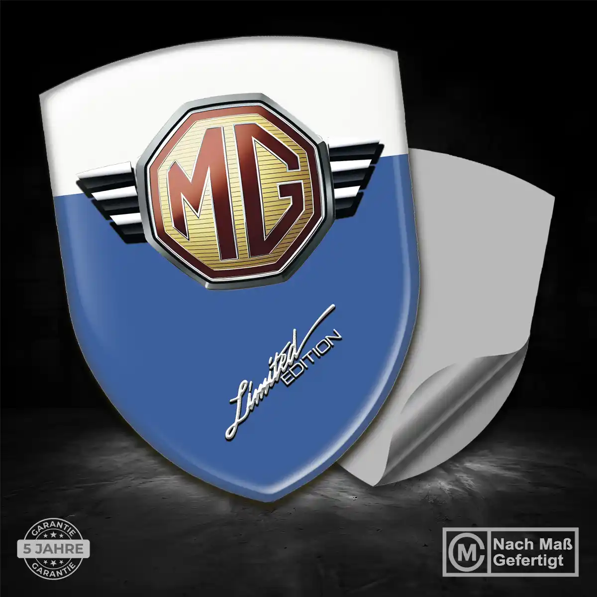 MG Aufkleber Emblem Interieurdesign