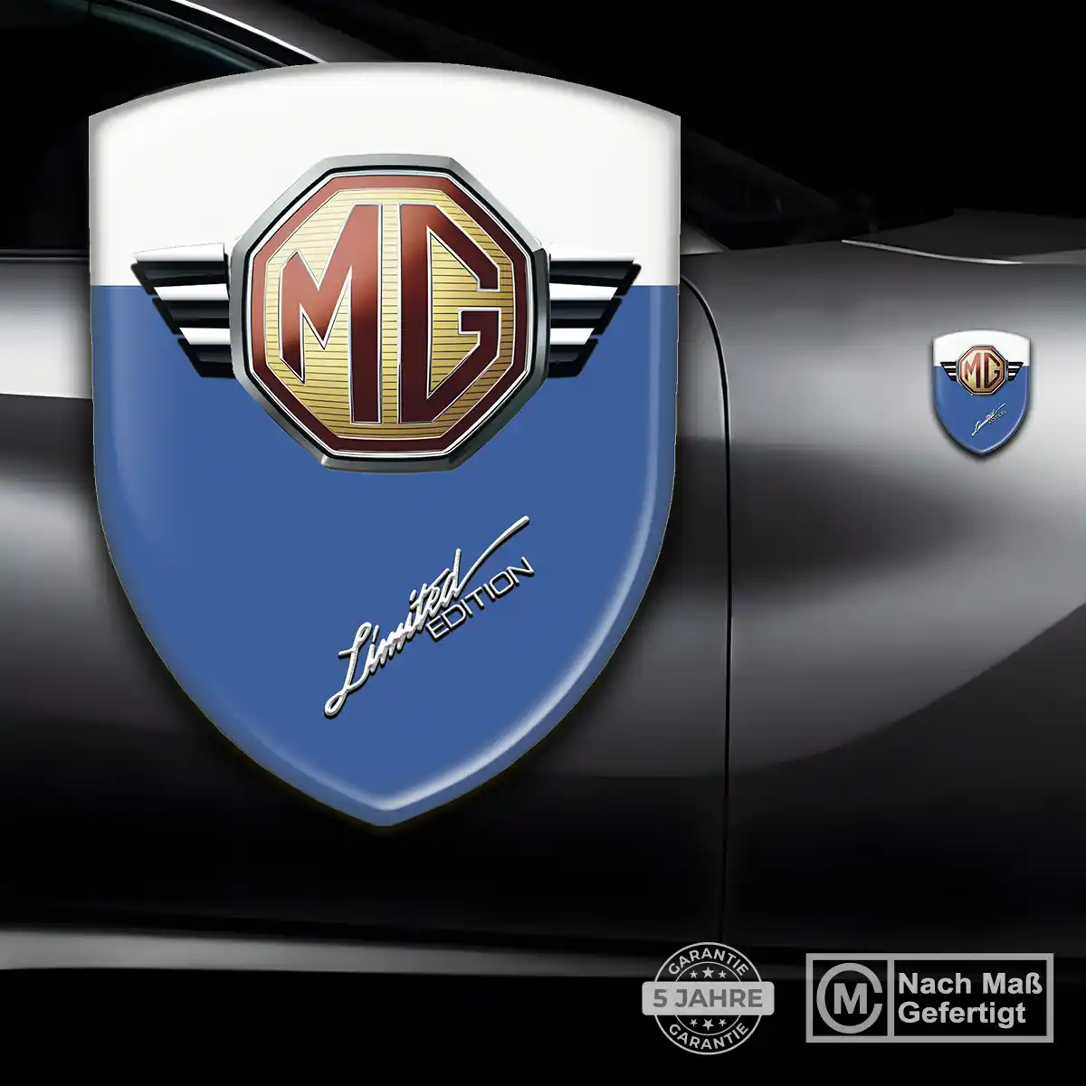 MG Aufkleber Emblem Interieurdesign