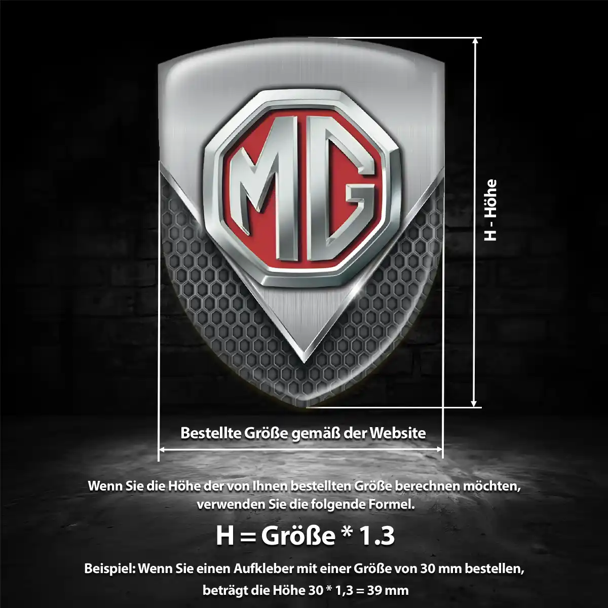 MG Aufkleber Emblem Limitierte Auflage