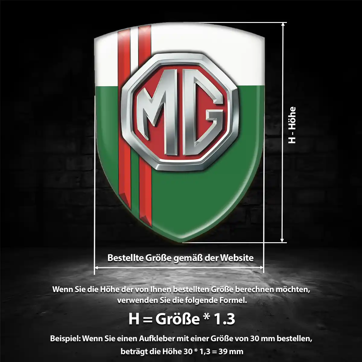 MG Aufkleber Emblem Luxus-Edition