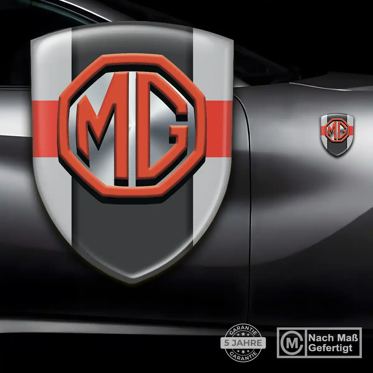 MG Aufkleber Emblem Tuningfahrzeug