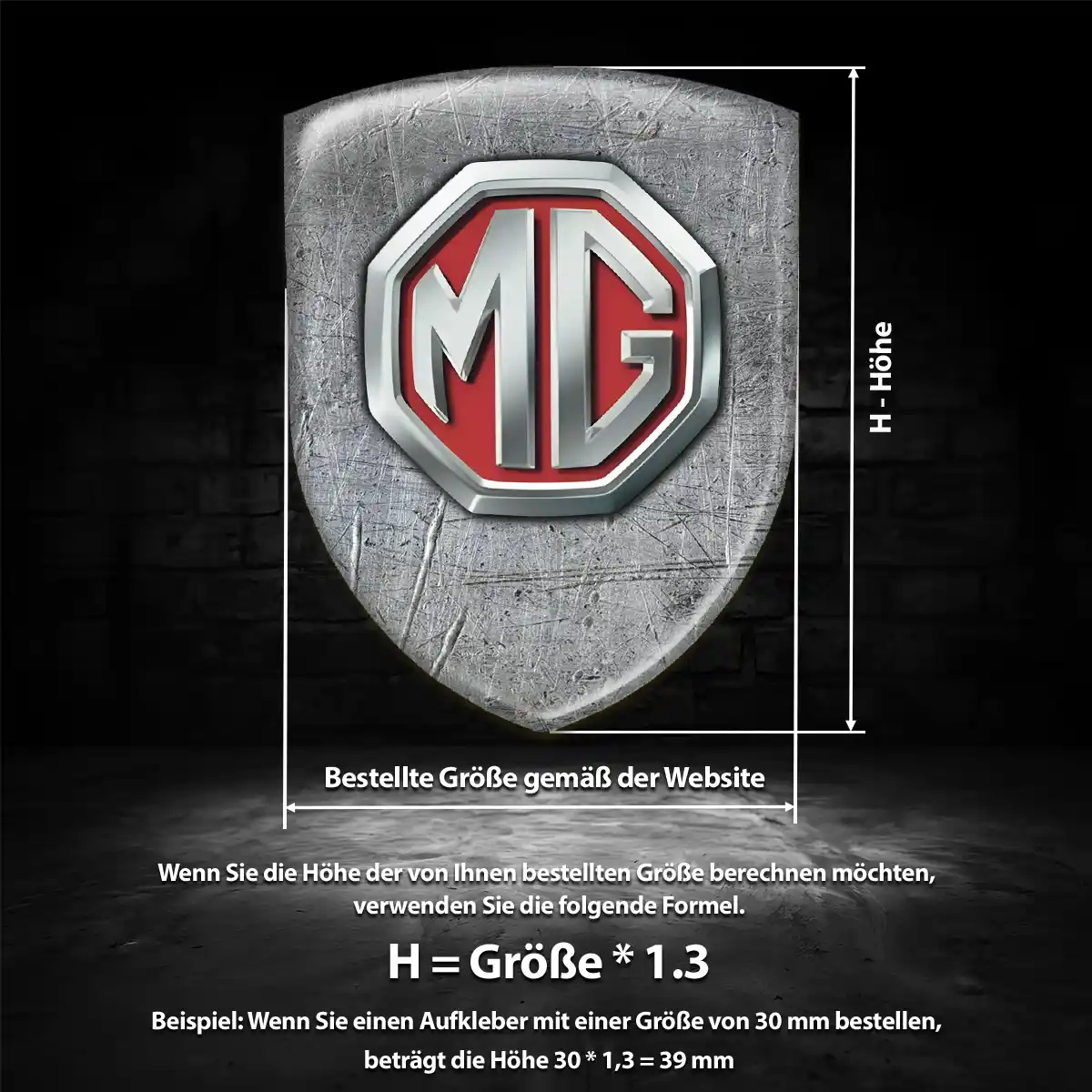 MG Aufkleber Emblem Wappen Auto Hohe Qualität