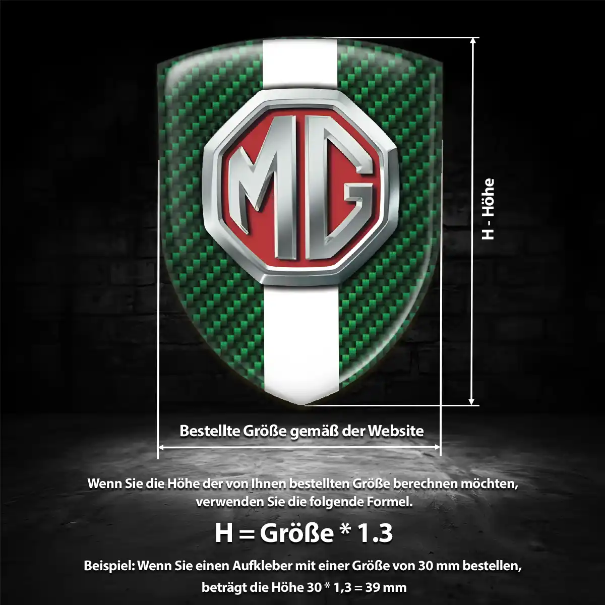 MG Aufkleber Emblem Wappen Hohe Qualität