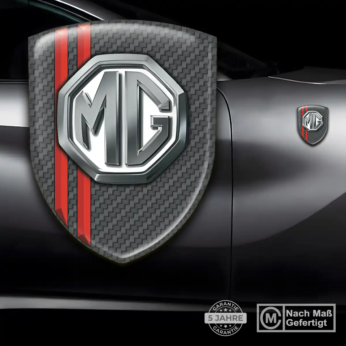 MG Aufkleber Emblem Wappen Interieurdesign