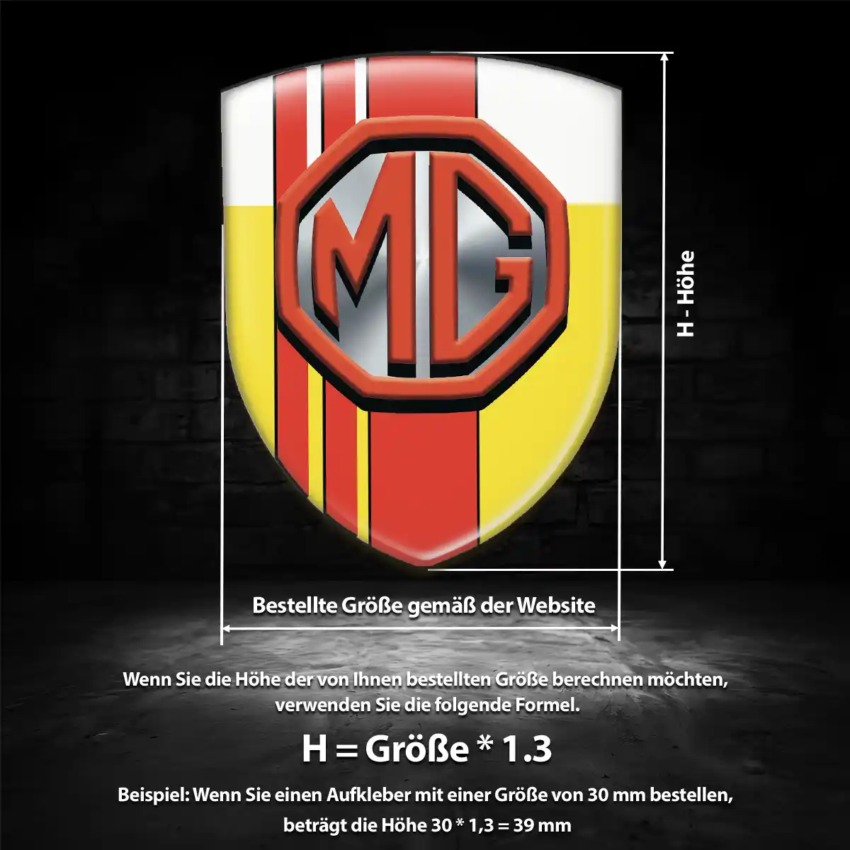 MG Aufkleber Emblem Wappen Limitierte Auflage