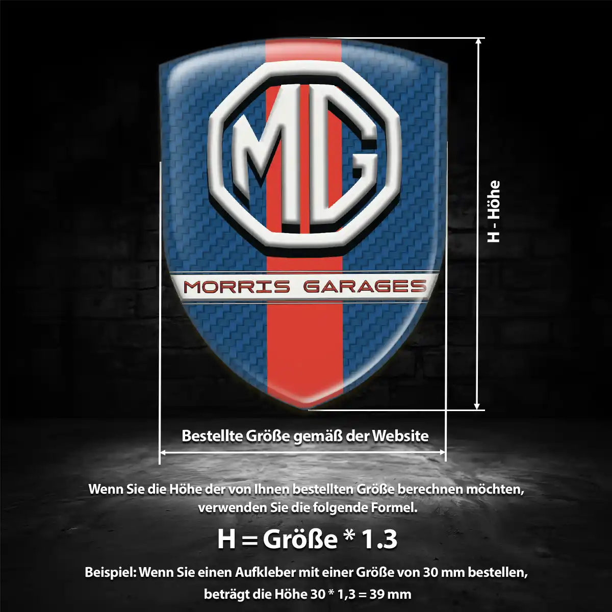 MG Aufkleber Emblem Wappen Luxus-Edition