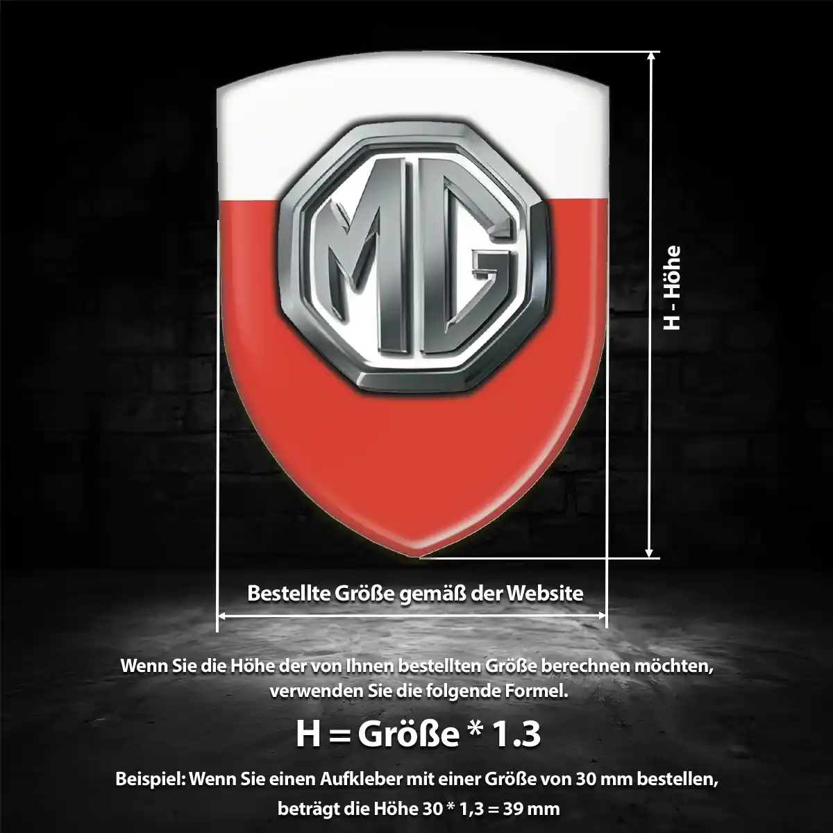 MG Aufkleber Emblem Wappen Markenedition