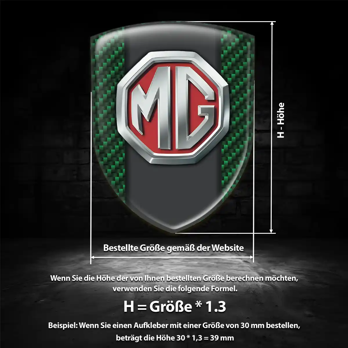 MG Aufkleber Emblem Wappen Premium-Edition