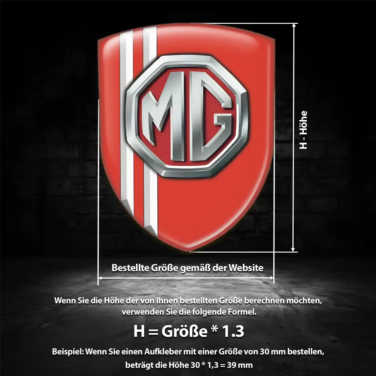MG Aufkleber Embleme Silikon Ausdrucksstarkes Design