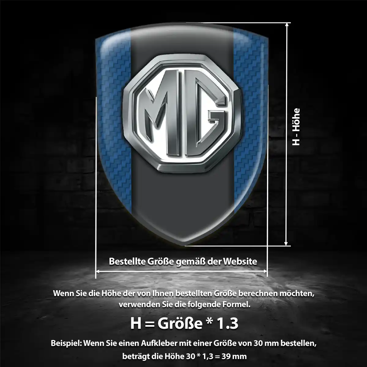 MG Aufkleber Embleme Silikon Auto Edles Design