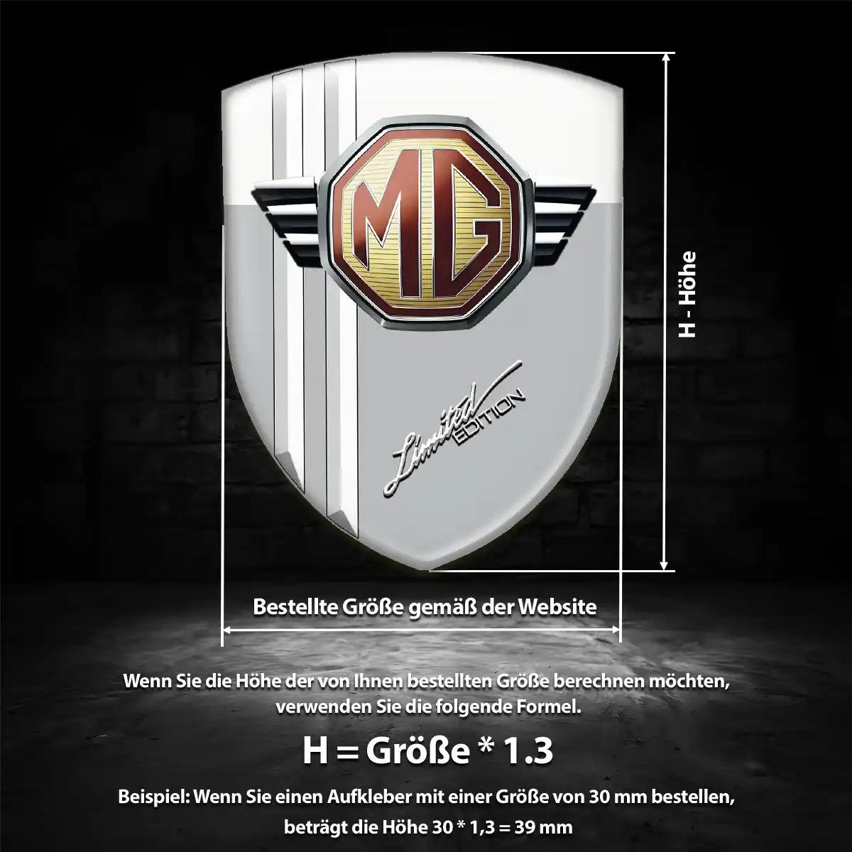 MG Aufkleber Embleme Silikon Auto Elegantes Design