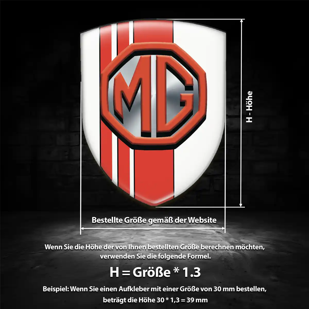 MG Aufkleber Embleme Silikon Auto Hochwertiges Harz