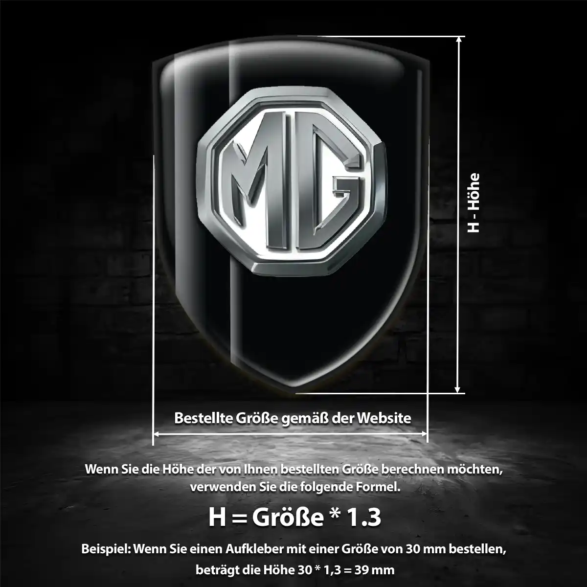MG Aufkleber Embleme Silikon Auto Interieurdesign