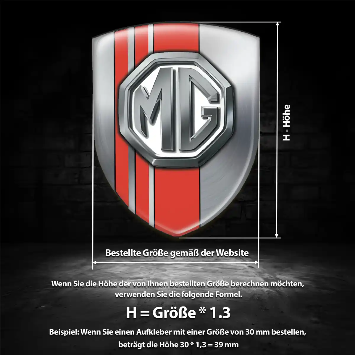 MG Aufkleber Embleme Silikon Auto Limitierte Auflage
