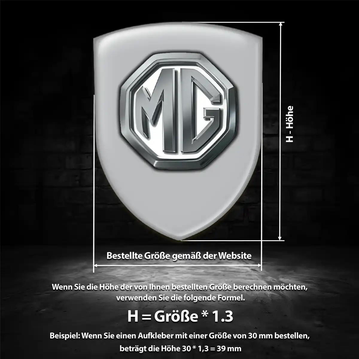 MG Aufkleber Embleme Silikon Auto Luxus-Edition
