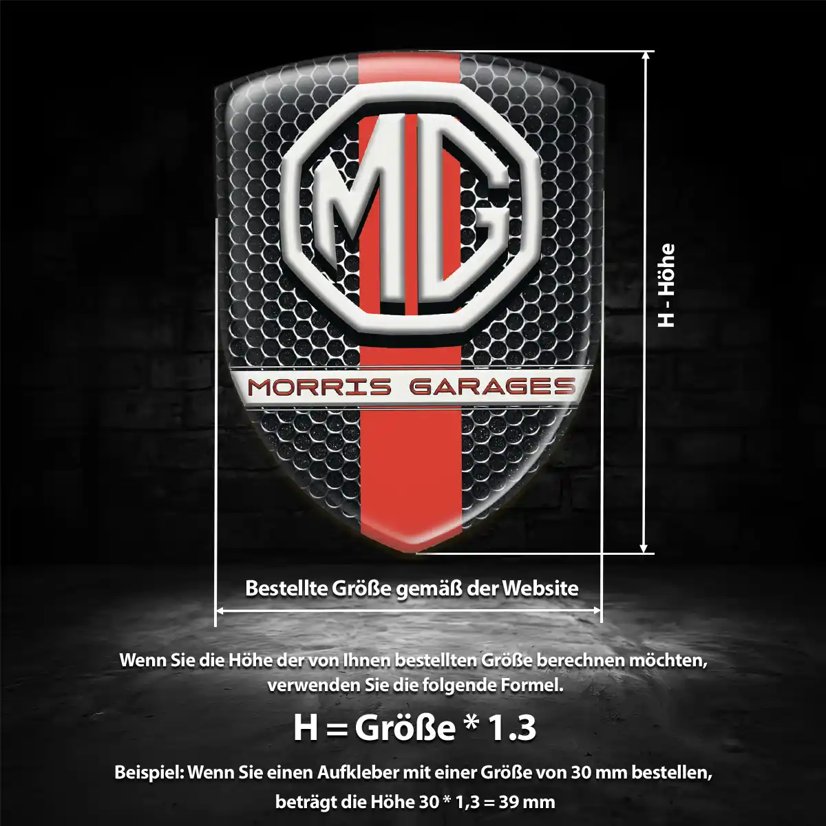 MG Aufkleber Embleme Silikon Auto Markenedition