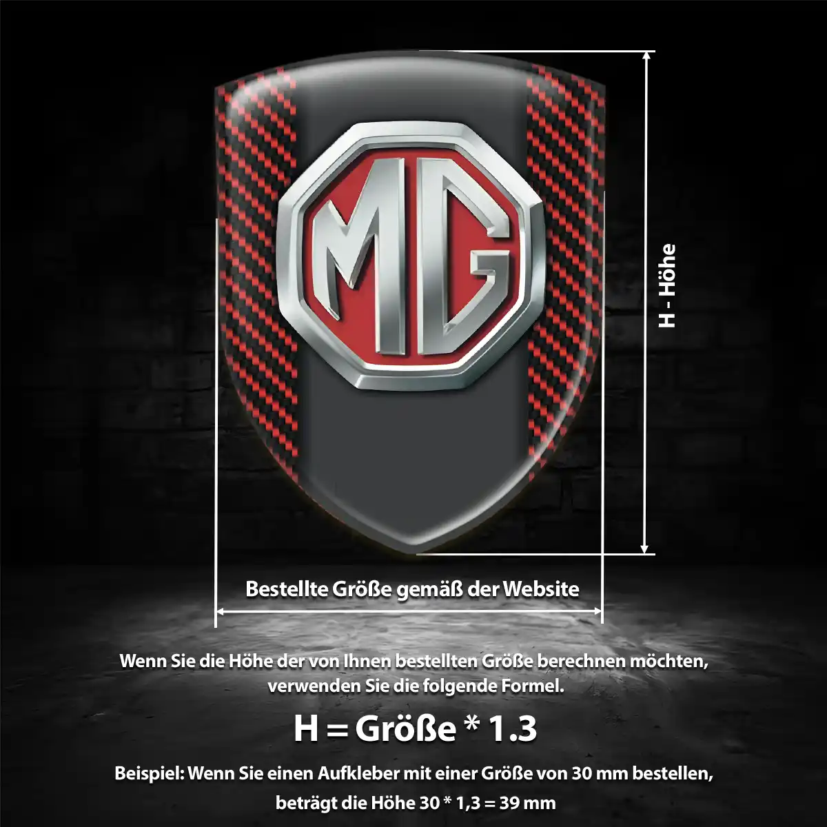 MG Aufkleber Embleme Silikon Auto Modernes Design