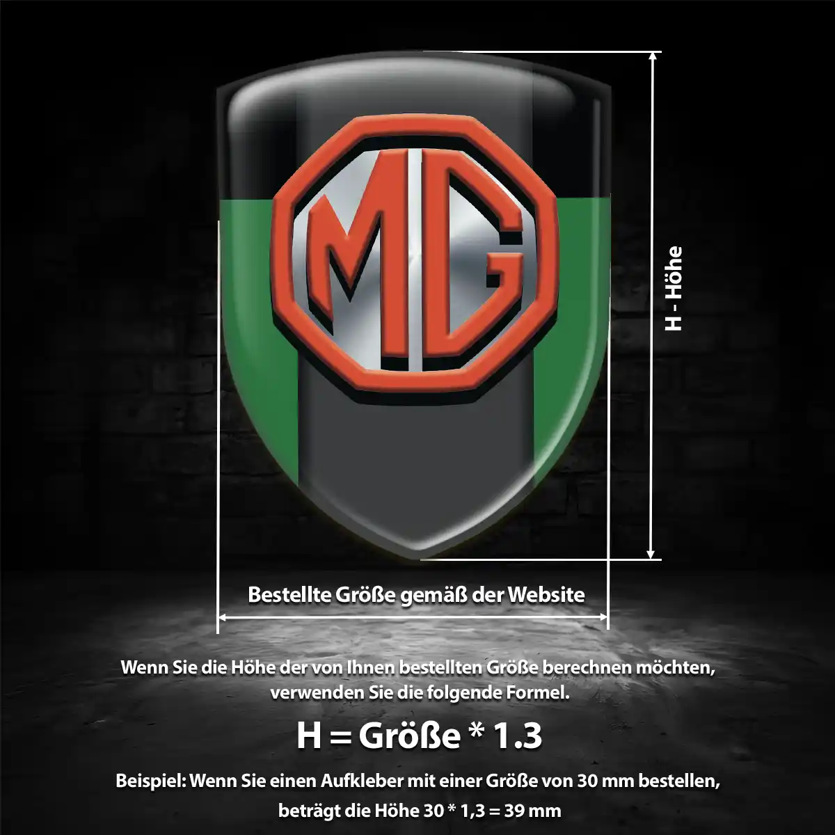 MG Aufkleber Embleme Silikon Auto Premiumqualität