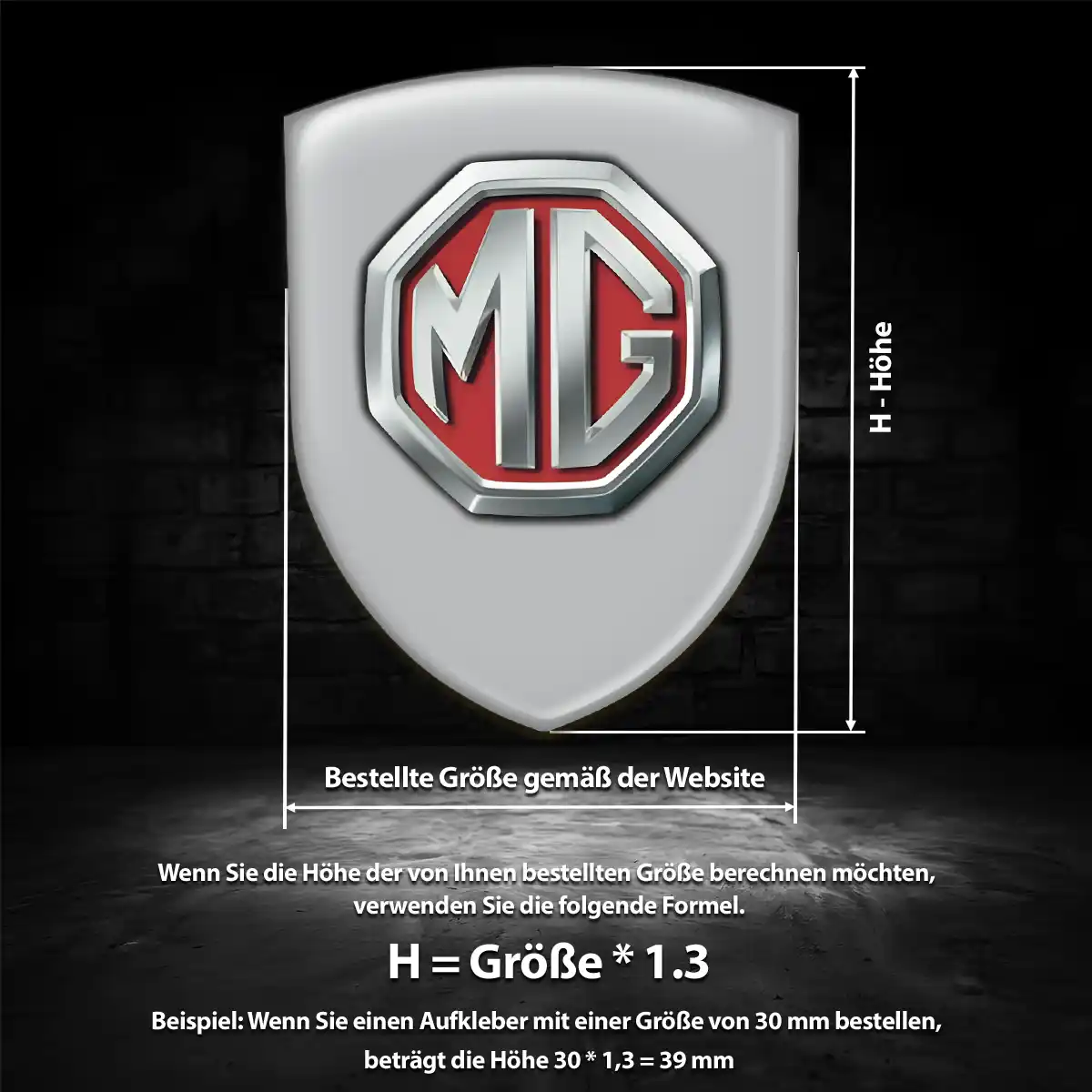 MG Aufkleber Embleme Silikon Auto Tuningfahrzeug