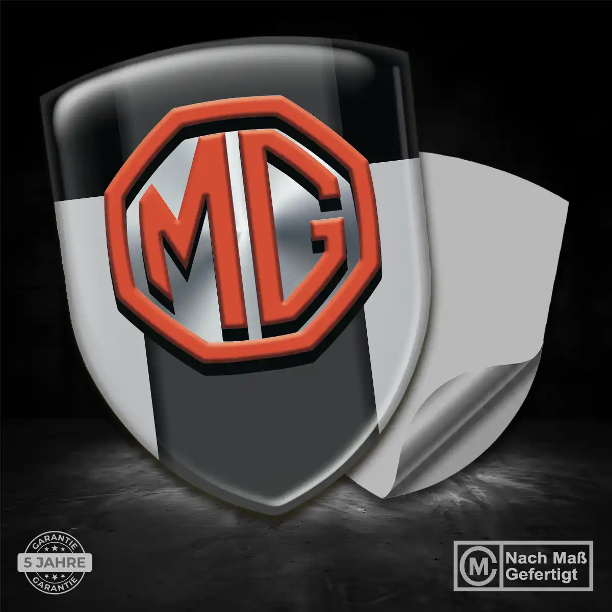 MG Aufkleber Embleme Silikon Edles Design
