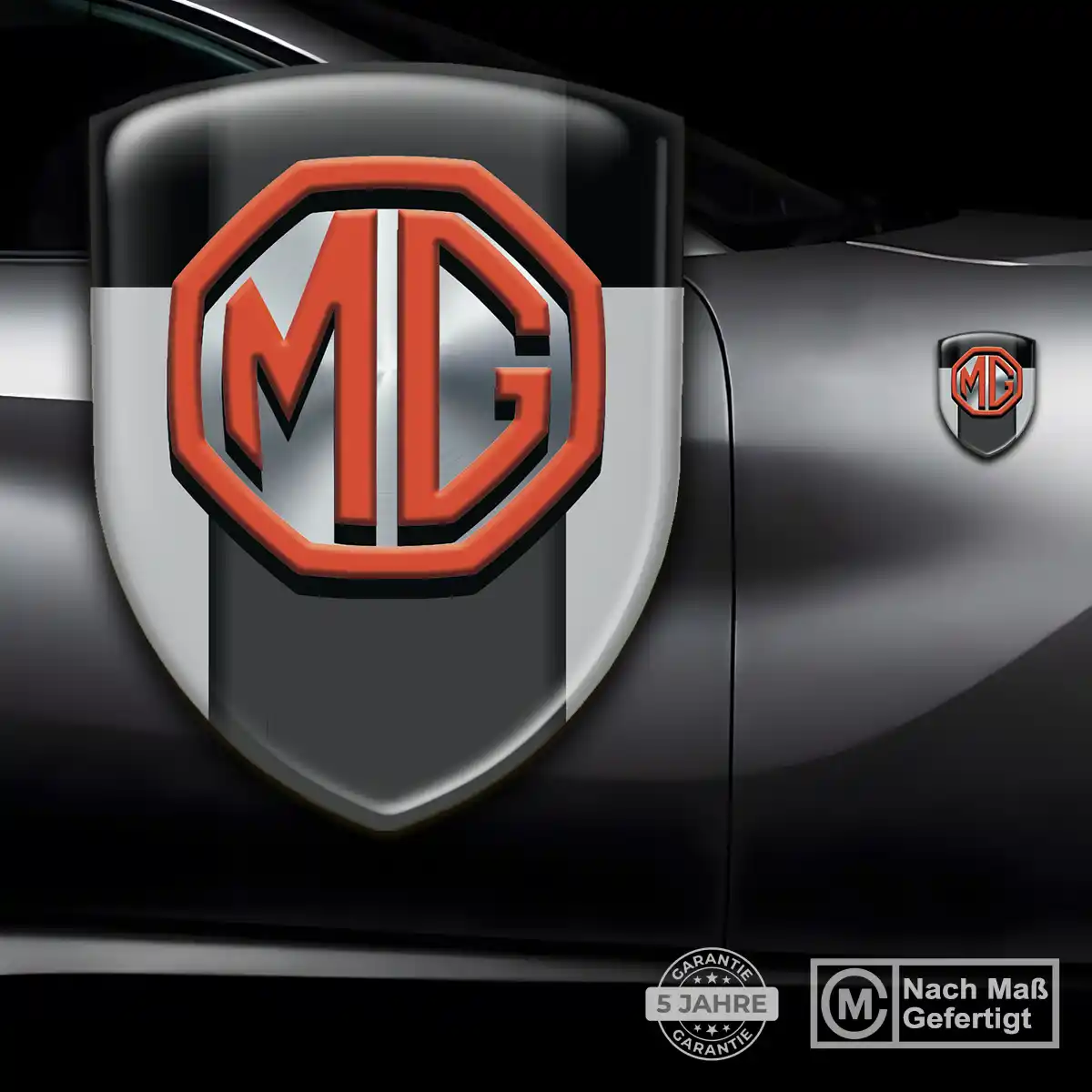 MG Aufkleber Embleme Silikon Edles Design
