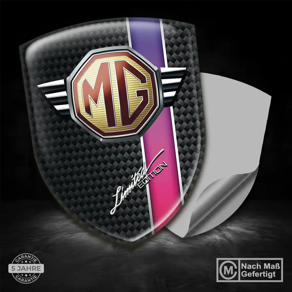 MG Aufkleber Embleme Silikon Elegantes Design