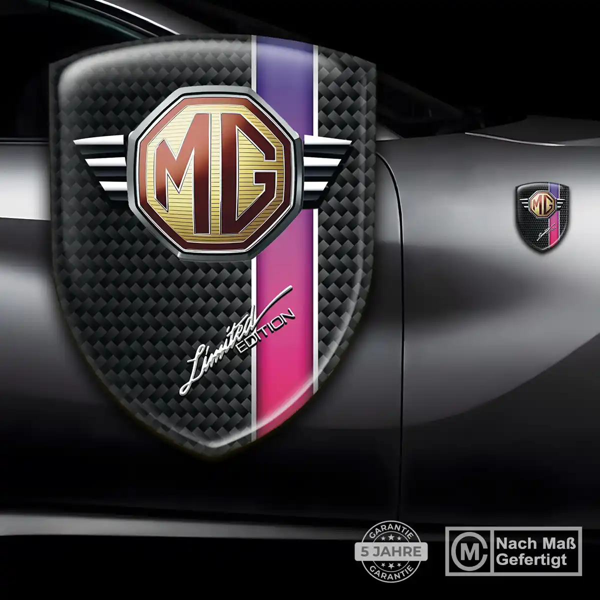 MG Aufkleber Embleme Silikon Elegantes Design
