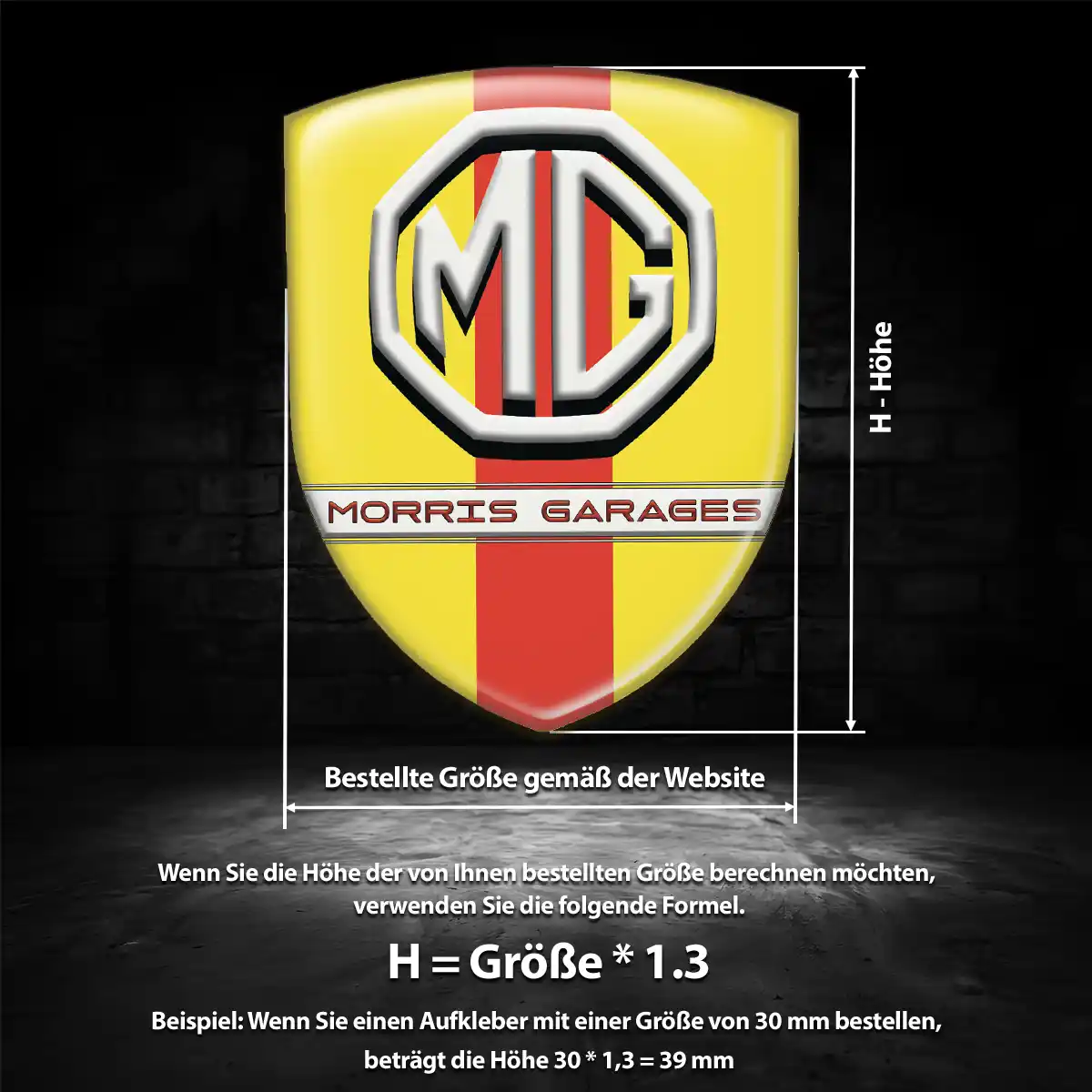 MG Aufkleber Embleme Silikon Hochwertiges Harz