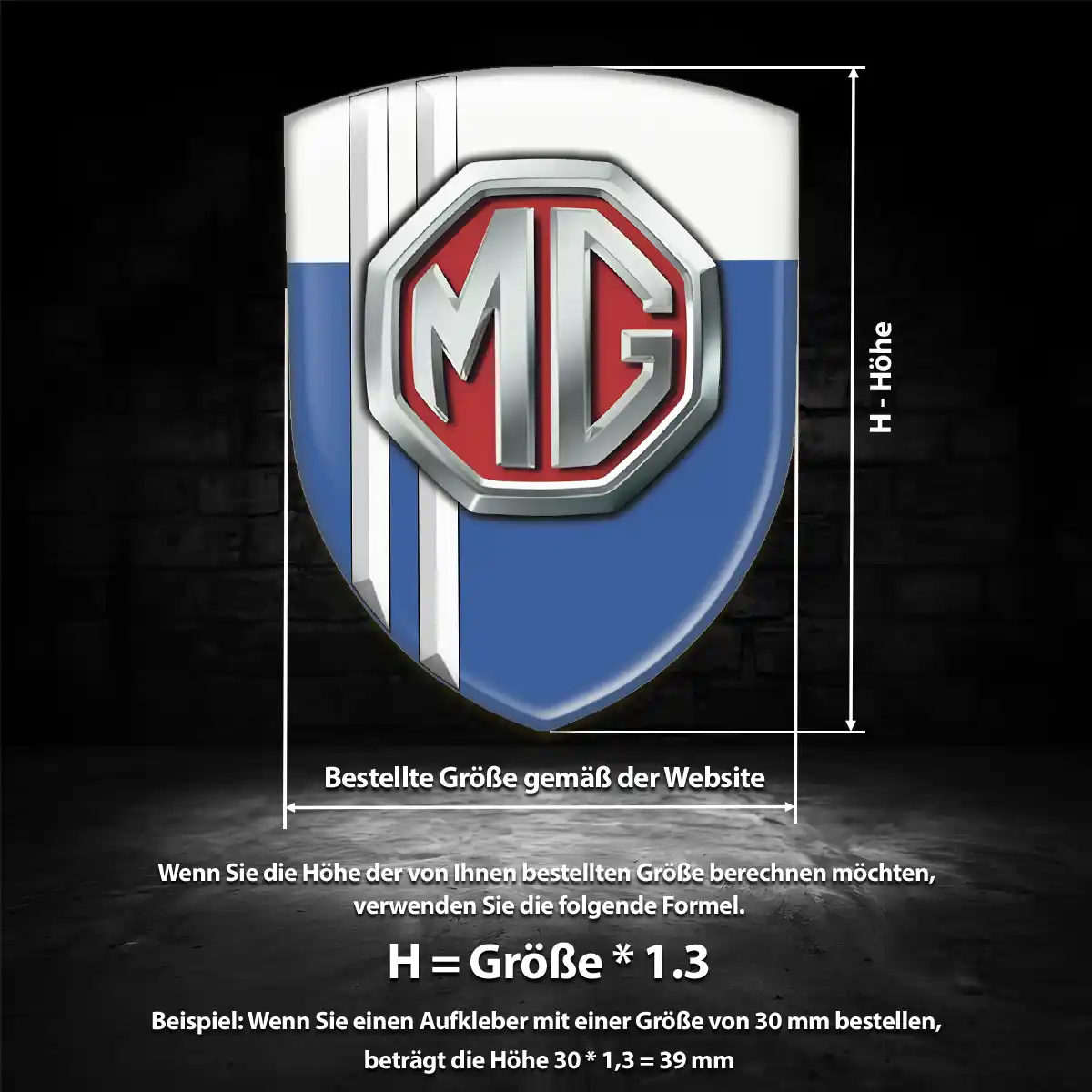 MG Aufkleber Embleme Silikon Hohe Qualität