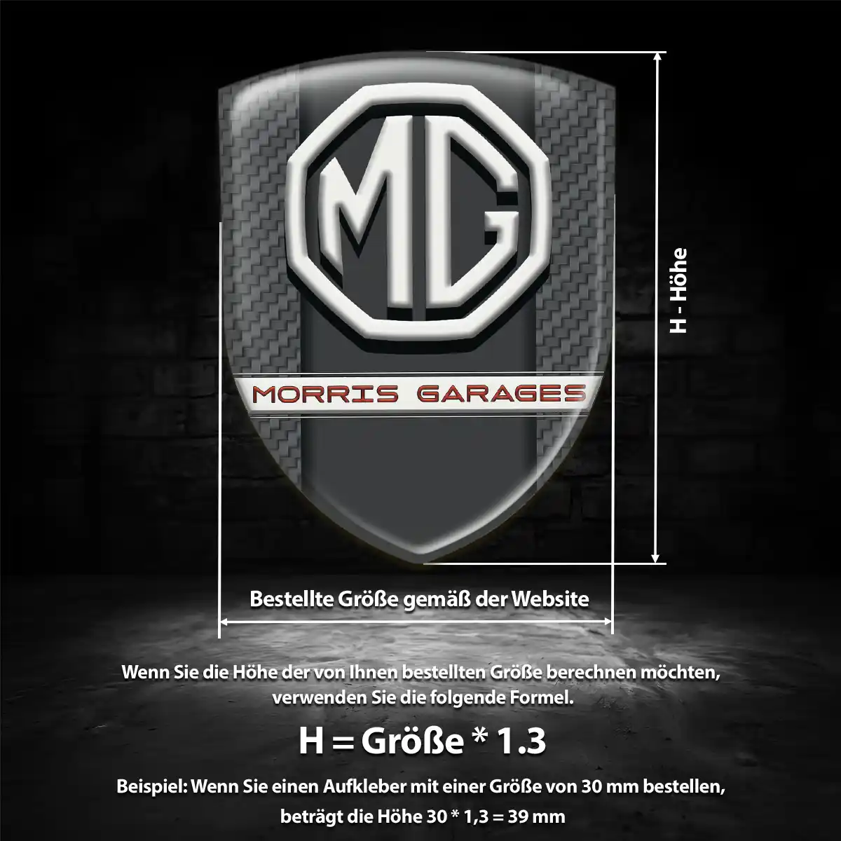 MG Aufkleber Embleme Silikon Limitierte Auflage