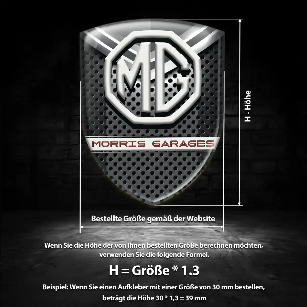 MG Aufkleber Embleme Silikon Luxus-Edition