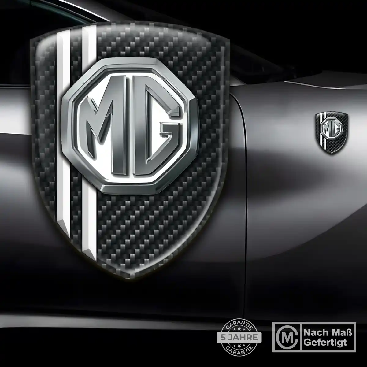 MG Aufkleber Embleme Silikon Markenedition
