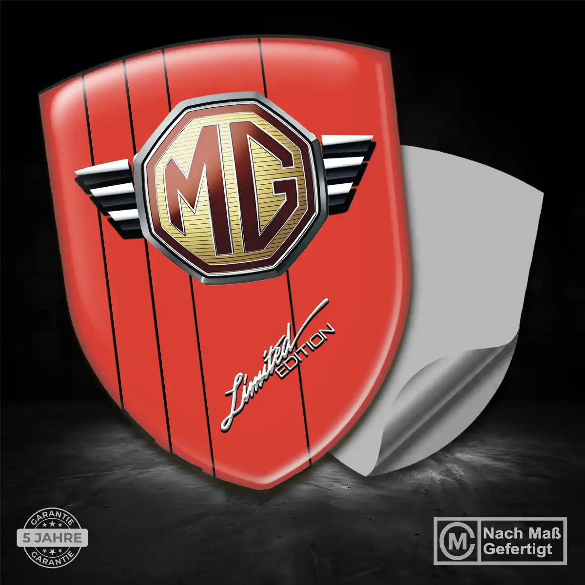 MG Aufkleber Embleme Silikon Premium-Edition