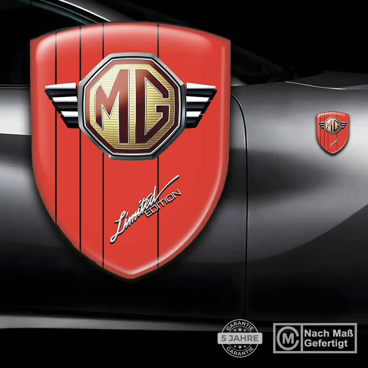 MG Aufkleber Embleme Silikon Premium-Edition
