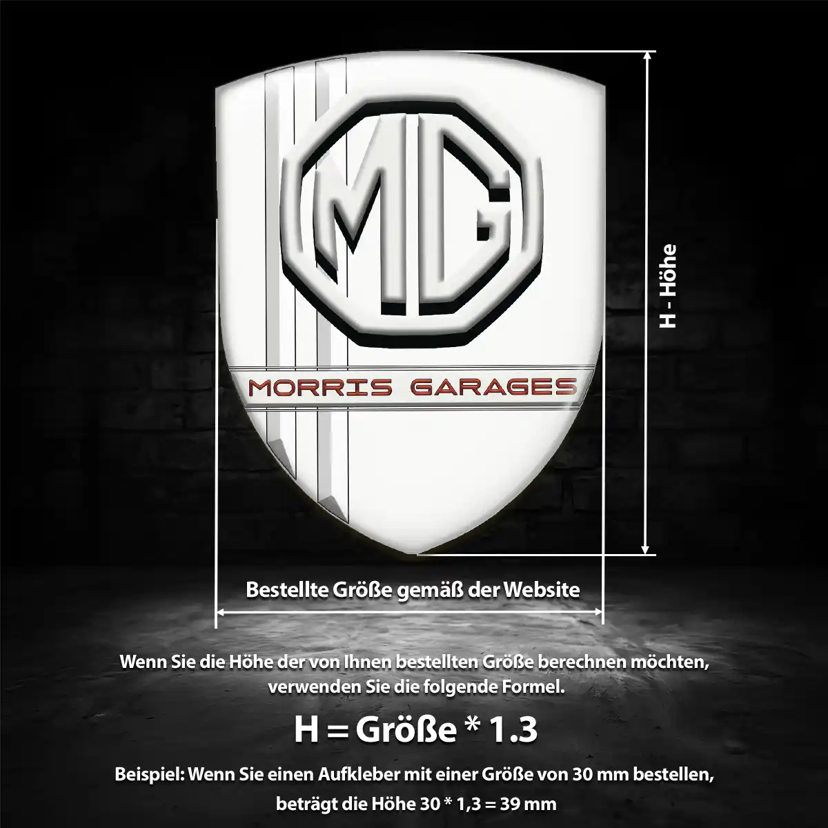 MG Aufkleber Embleme Silikon Premiumqualität