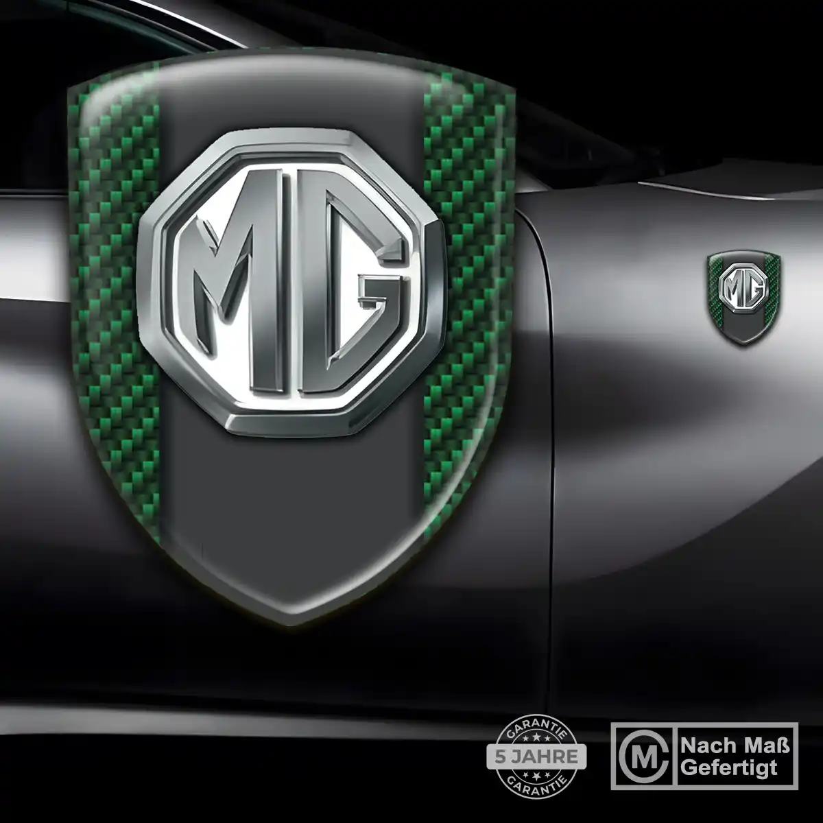 MG Aufkleber Embleme Silikon Tuningfahrzeug