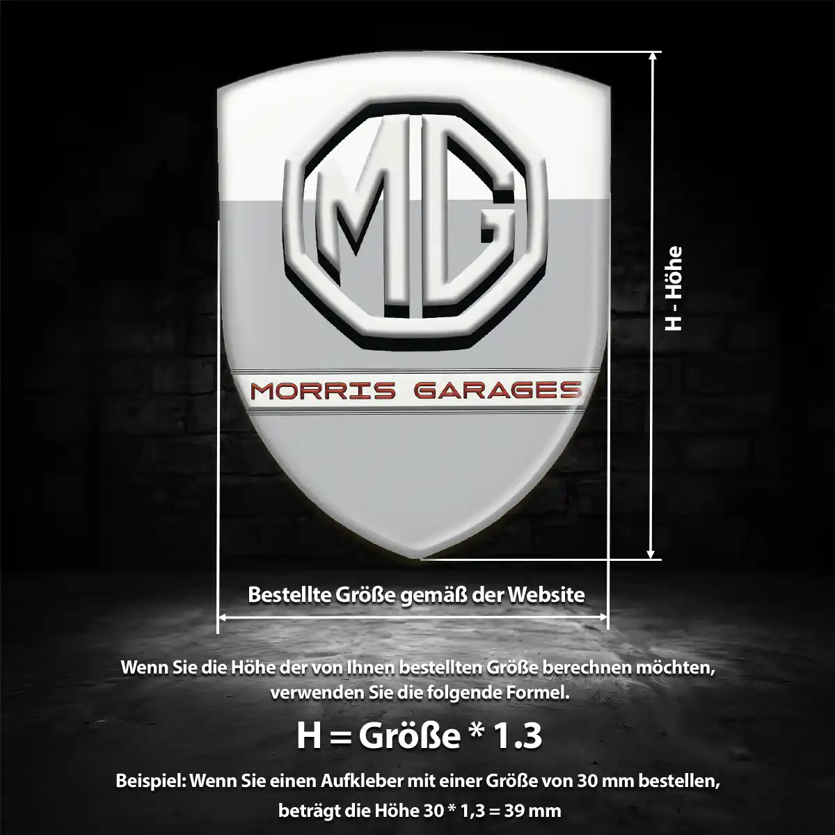 MG Aufkleber Silikon Embleme Anspruchsvolles Design