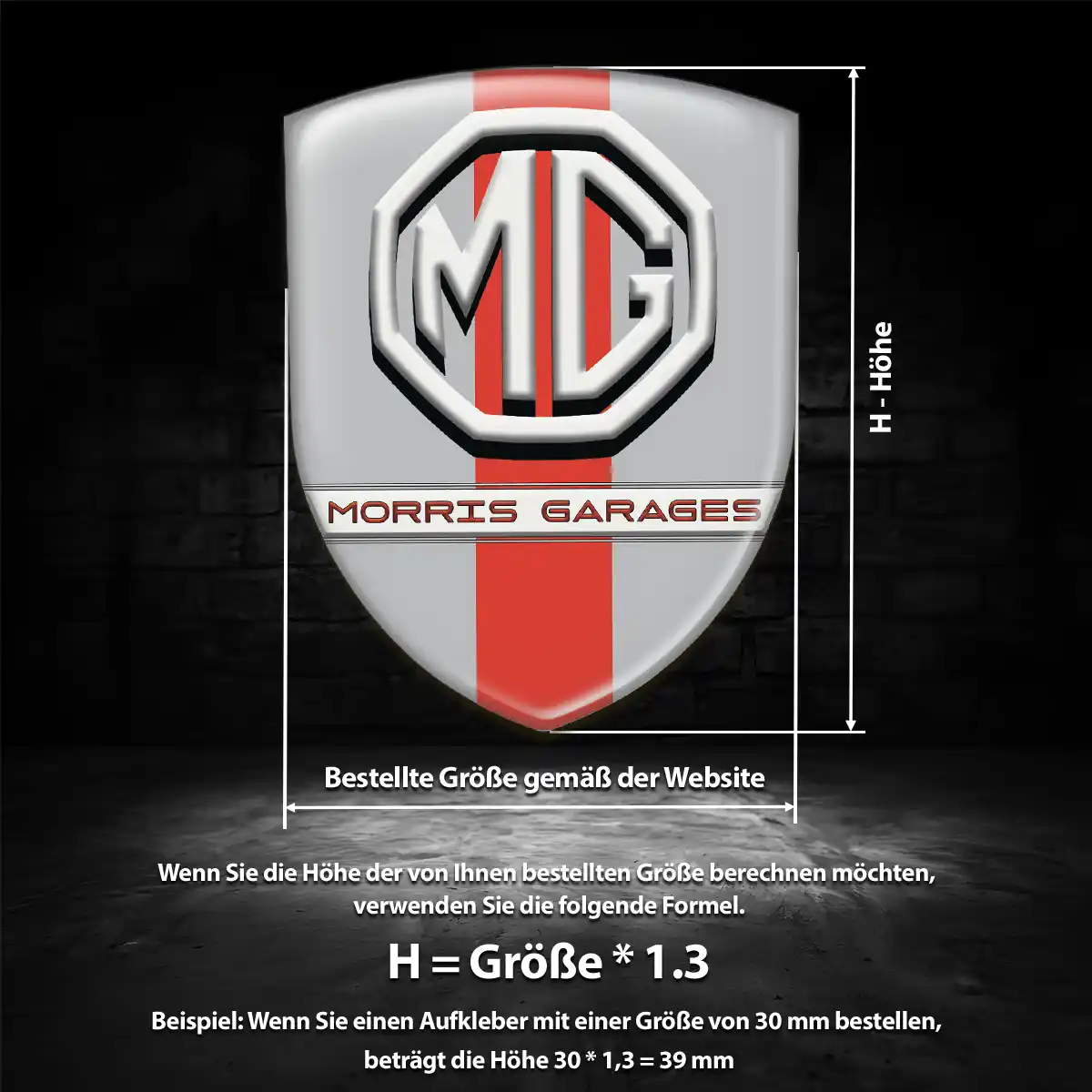 MG Aufkleber Silikon Embleme Ausdrucksstarkes Design