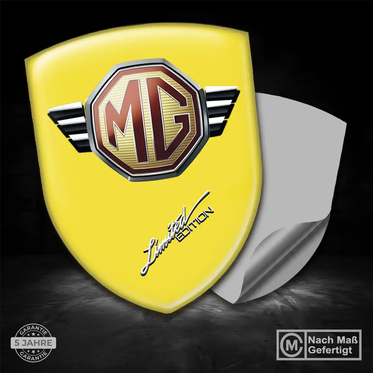 MG Aufkleber Silikon Embleme Auto Edles Design