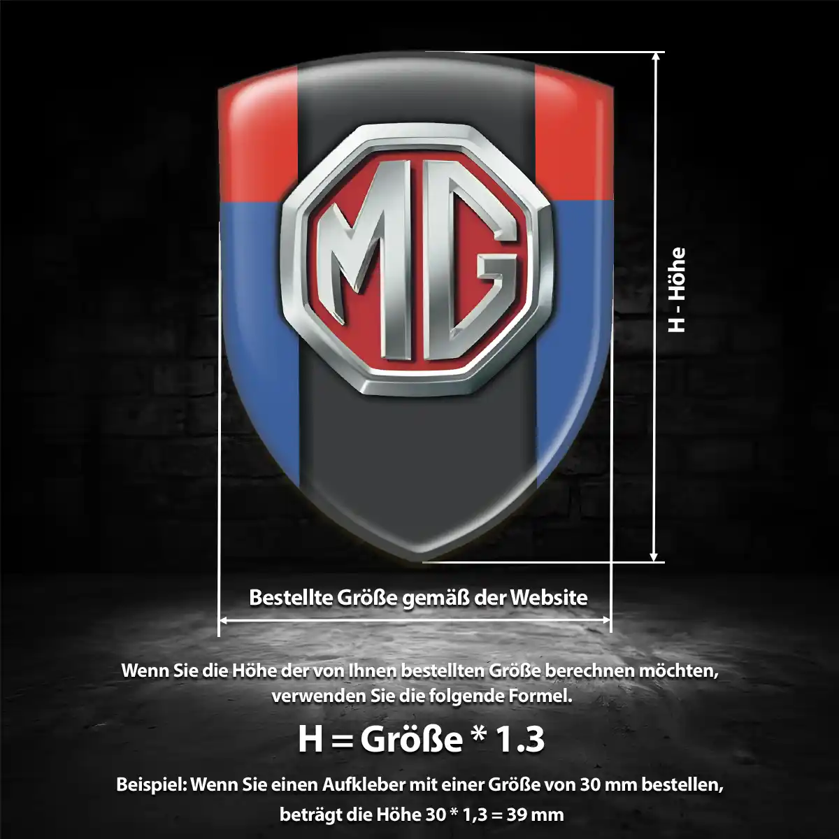 MG Aufkleber Silikon Embleme Auto Exterieurdesign