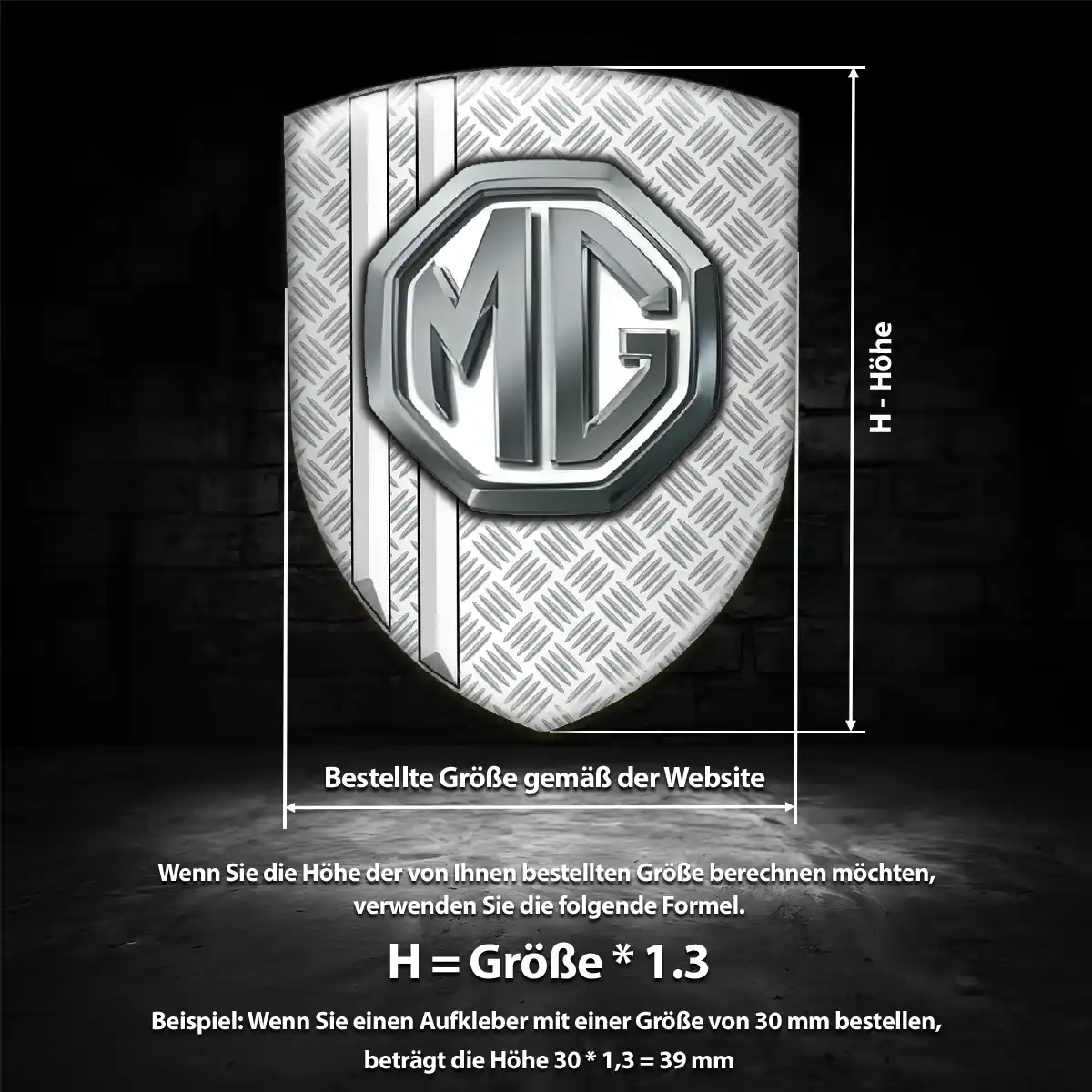 MG Aufkleber Silikon Embleme Auto Limitierte Auflage