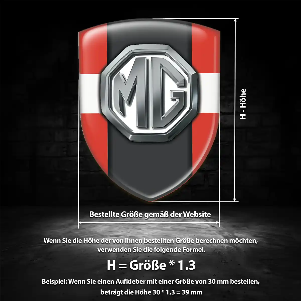 MG Aufkleber Silikon Embleme Auto Modernes Design