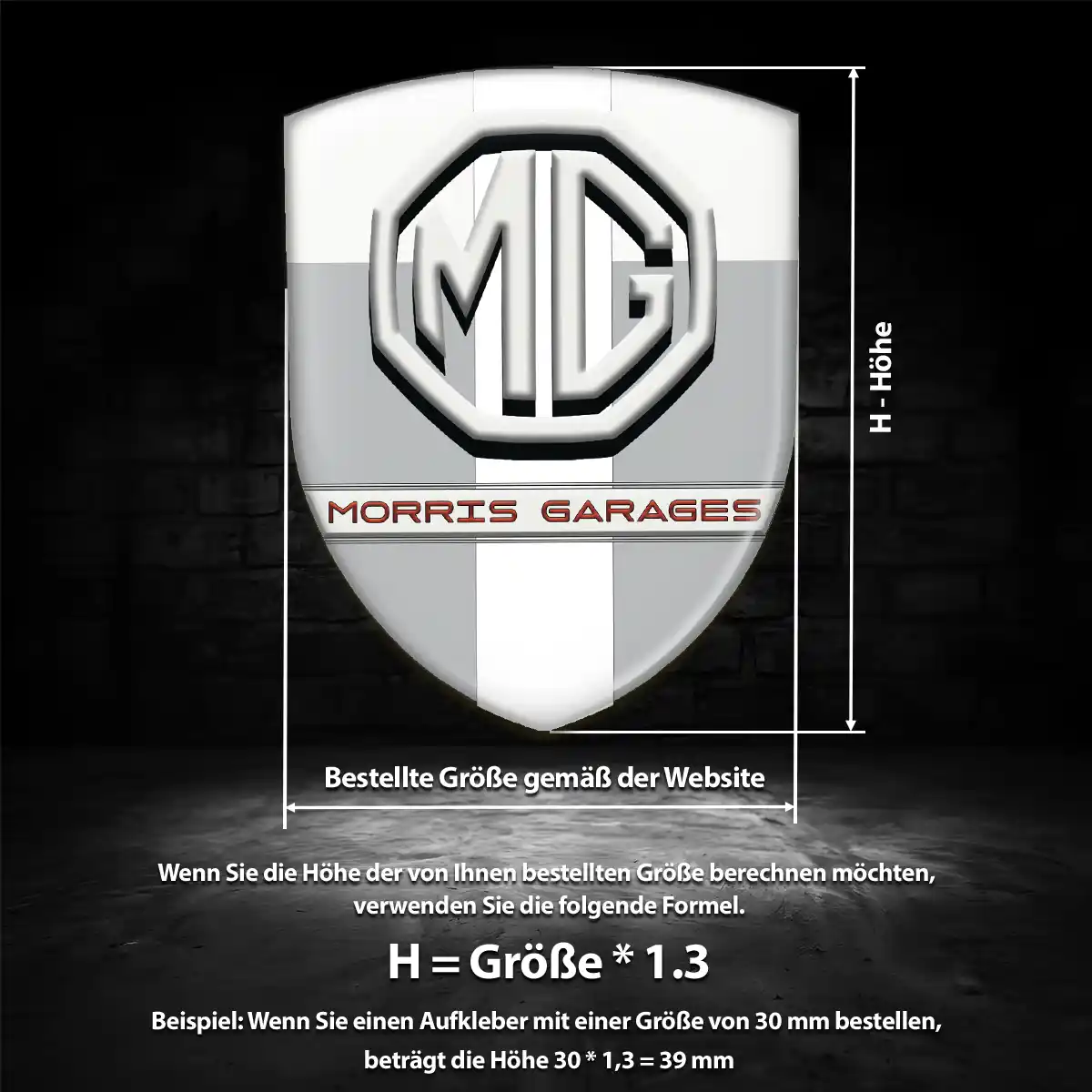 MG Aufkleber Silikon Embleme Auto Premium-Edition