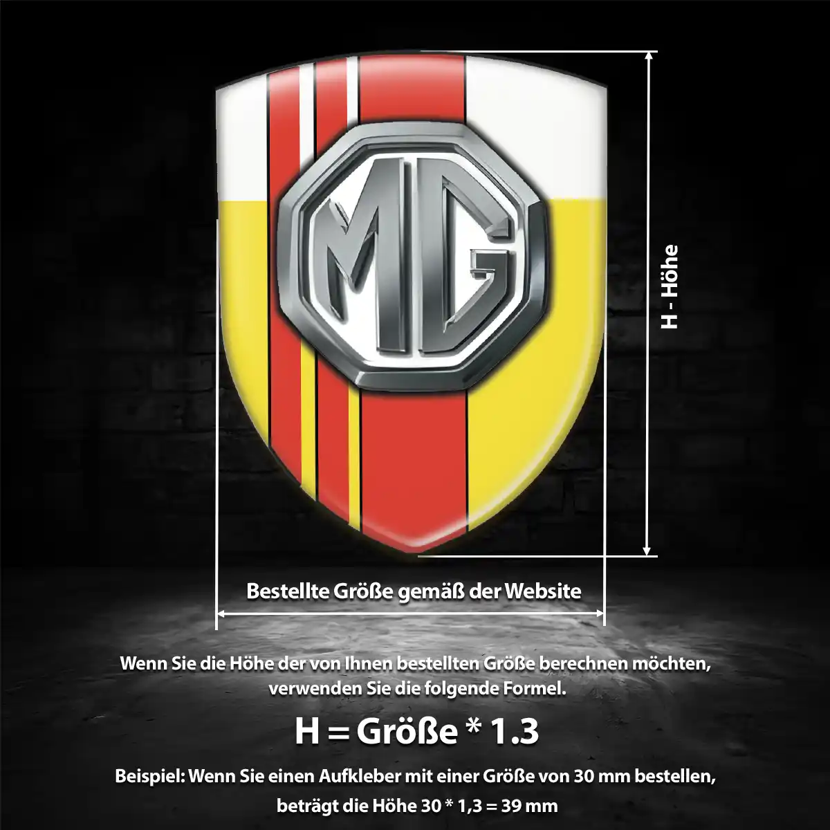 MG Aufkleber Silikon Embleme Auto Premiumqualität